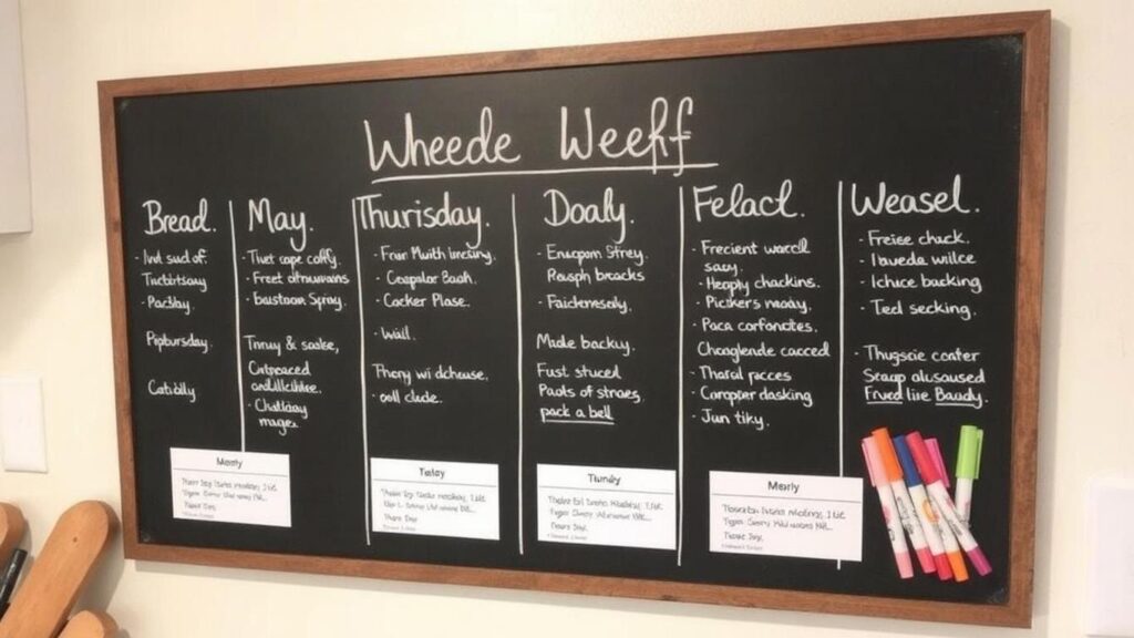 DIY Wipe-Off Weekly Menu