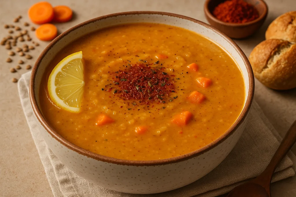 Hearty Turkish Lentil Soup with Carrot & Spice