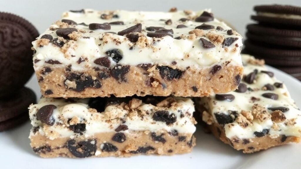 No-Bake Oreo PB Bars (Cookies & Cream + Peanut Butter!)