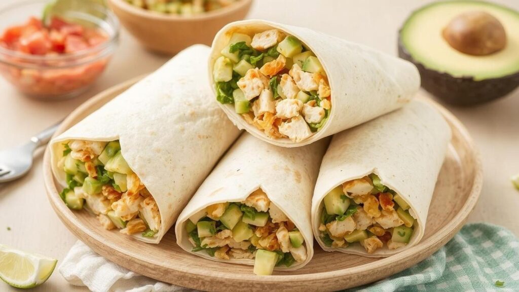Quick & Healthy Chicken Avocado Burritos