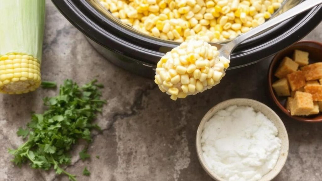 Slow Cooker Creamed Corn (5 Ingredients)