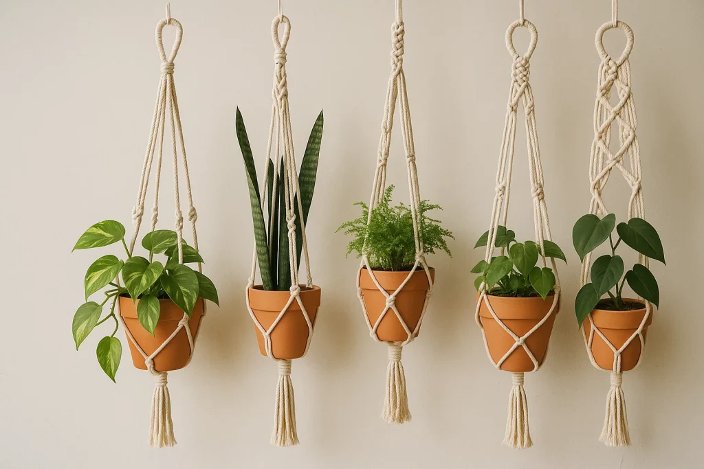 Easy Macramé Plant Hangers