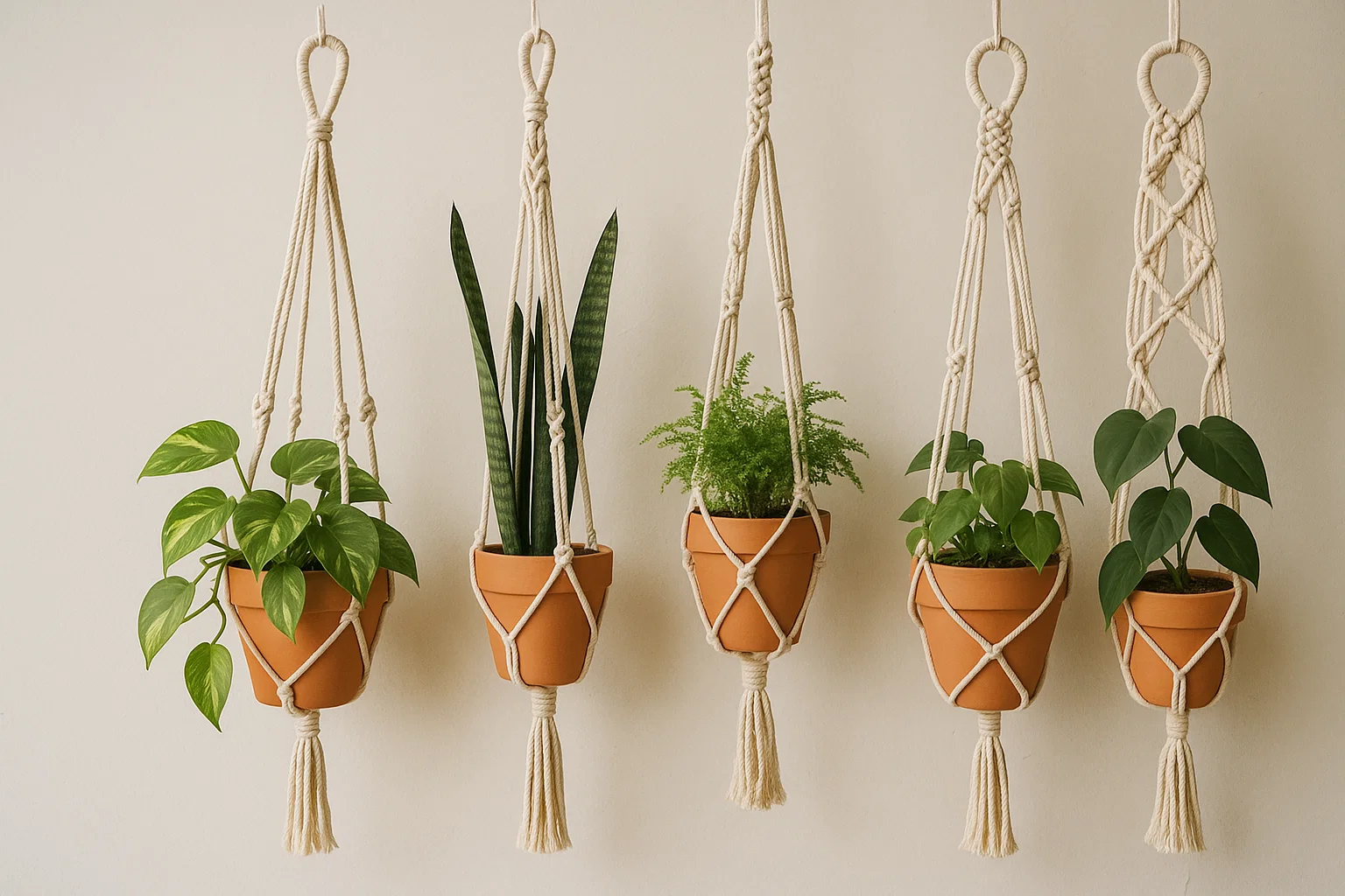 Easy Macramé Plant Hangers