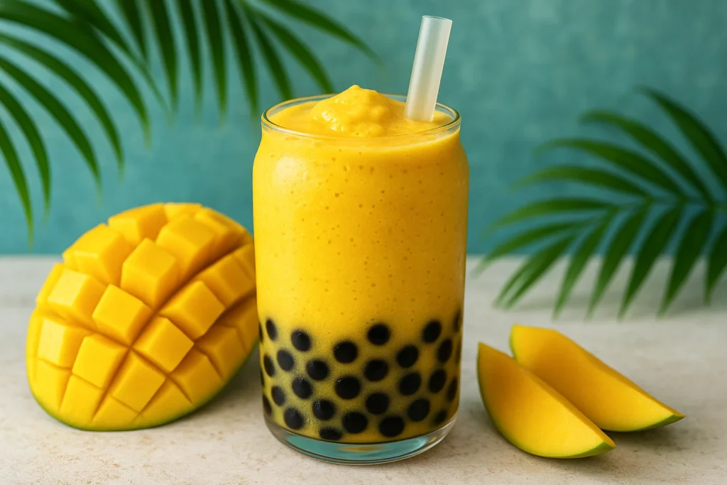 Tropical Mango Boba Smoothie