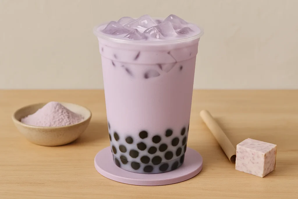 Taro Milk Tea with Boba