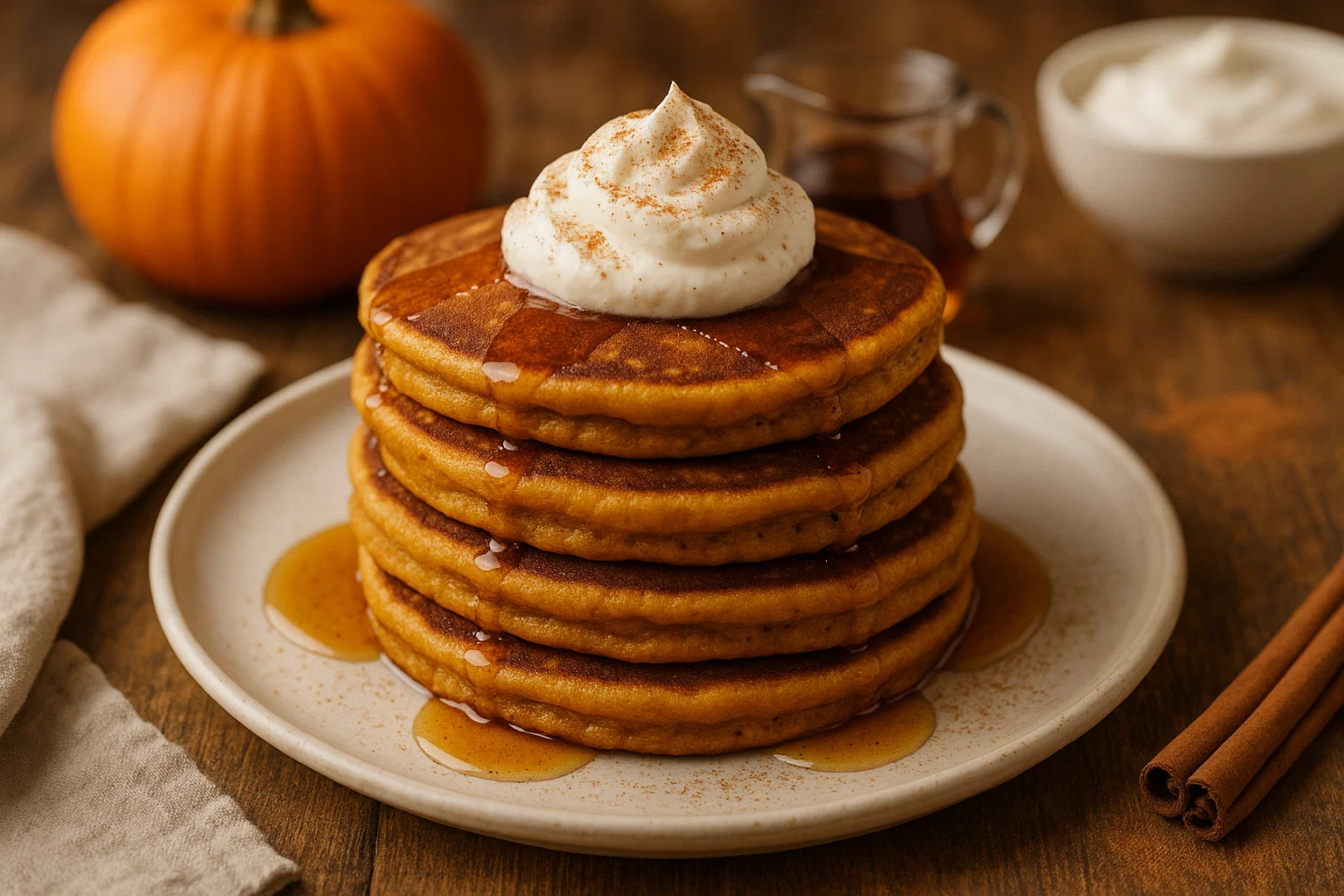 Fluffy Pumpkin Pancakes