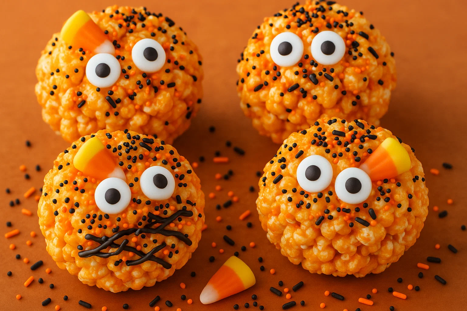 Spooky Halloween Popcorn Balls
