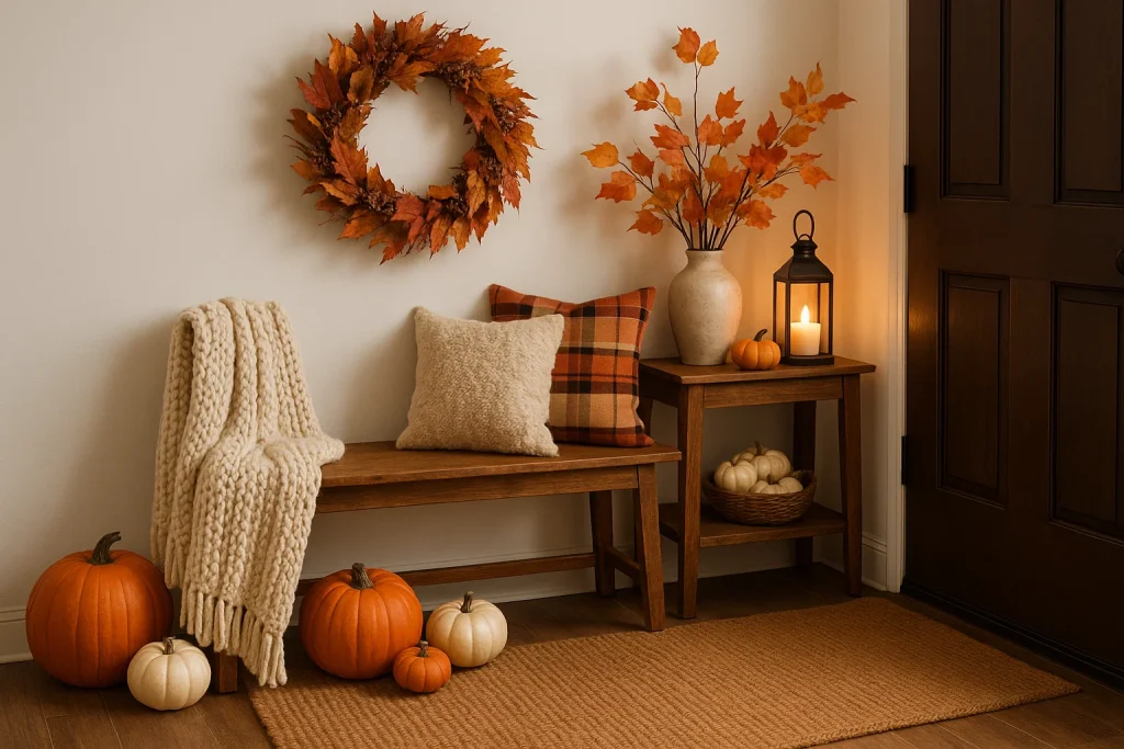 Warm & Cozy Fall Entryway Ideas