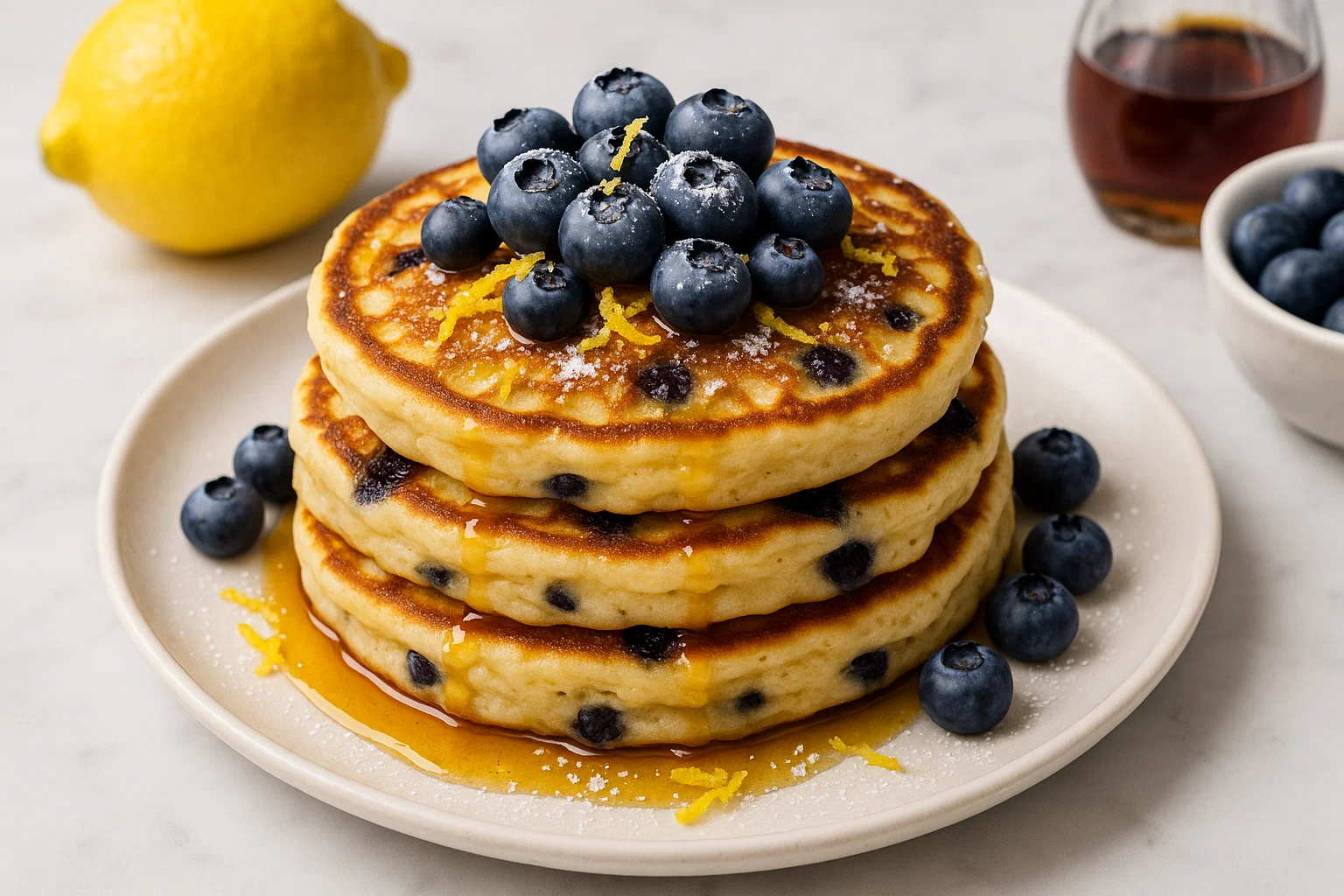 Blueberry Lemon Yogurt Pancakes