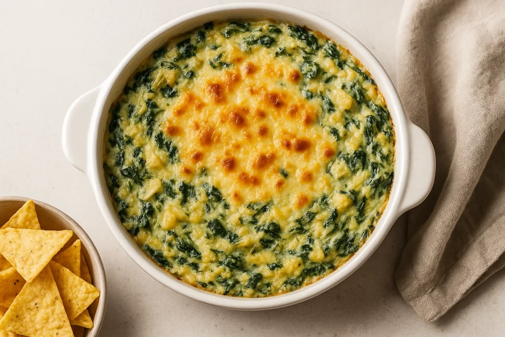 Cheesy Spinach Artichoke Dip