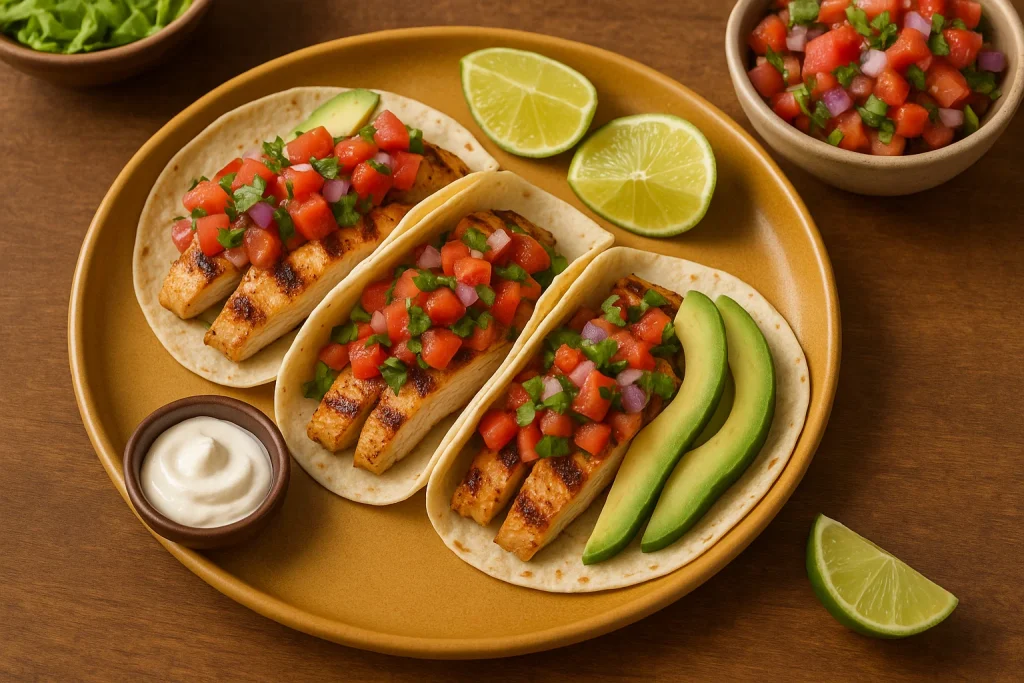 Chicken Tacos with Fresh Salsa