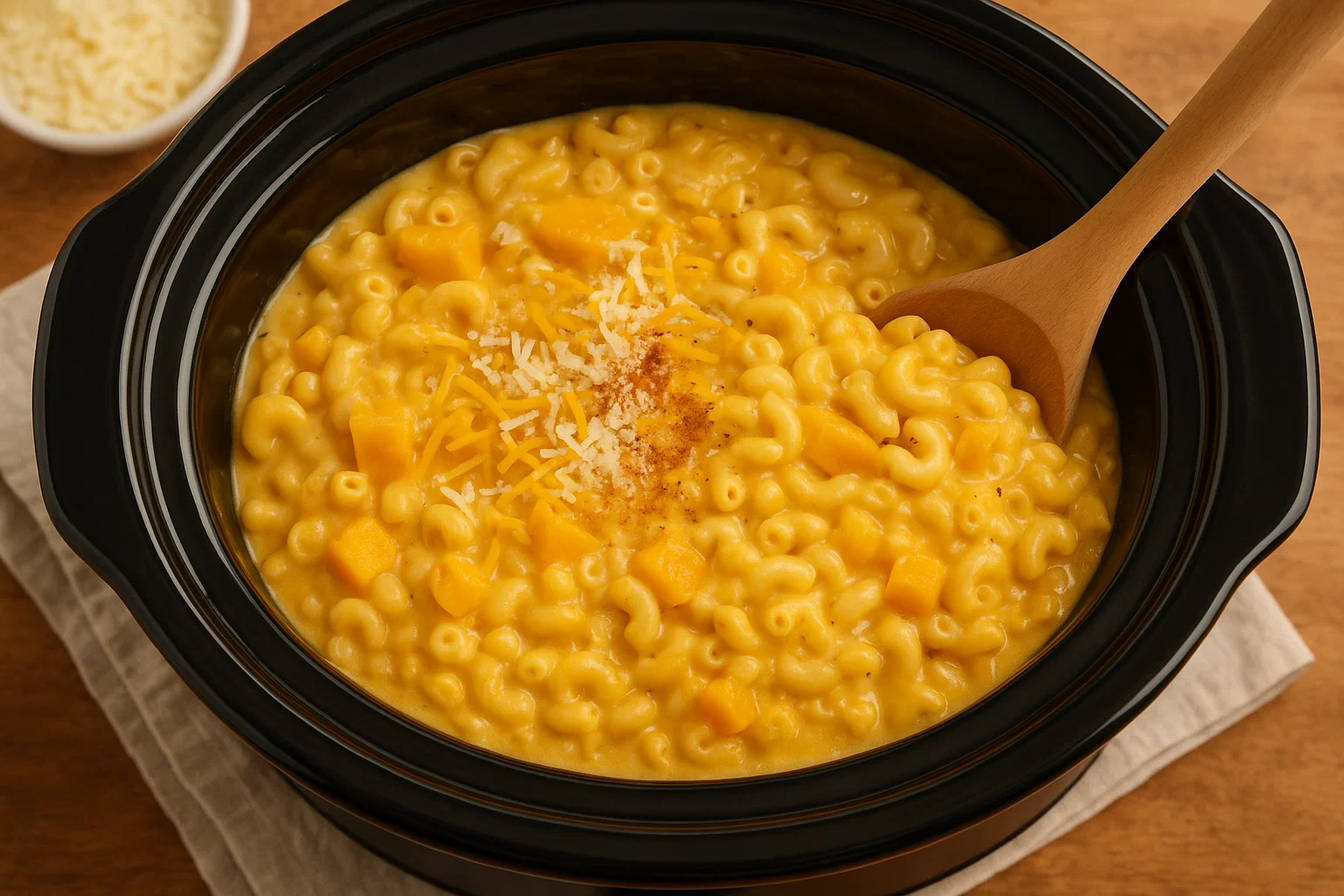 Creamy Slow Cooker Butternut Squash Mac & Cheese