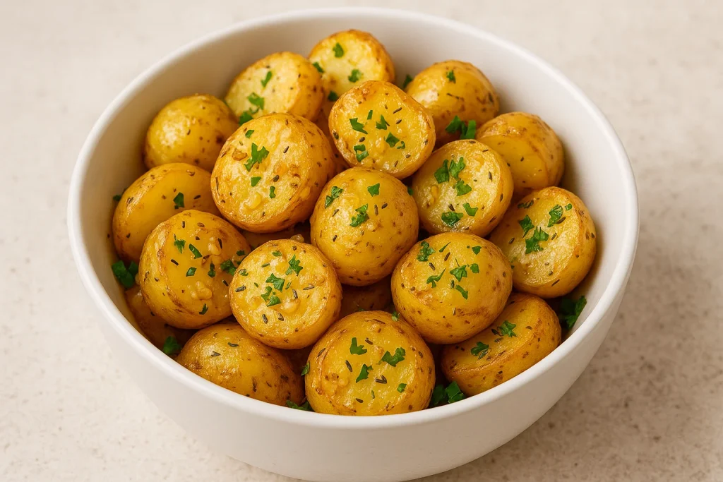 Golden Garlic Instant Pot Potatoes