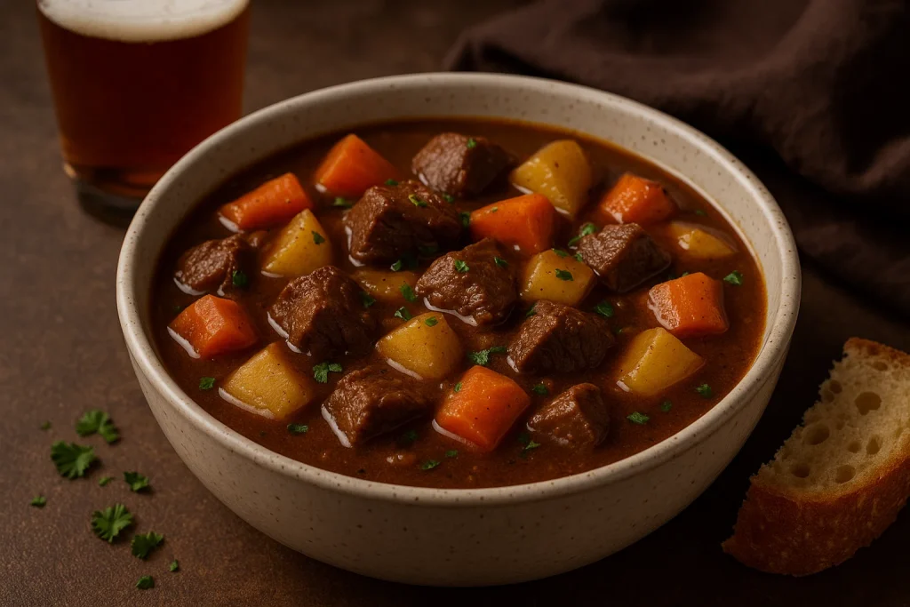 Hearty Slow Cooker Beer Beef Stew