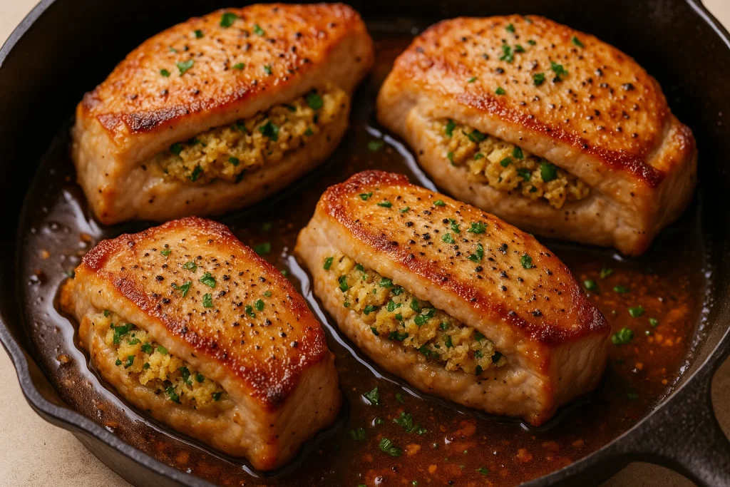 Juicy Oven-Baked Stuffed Pork Chops