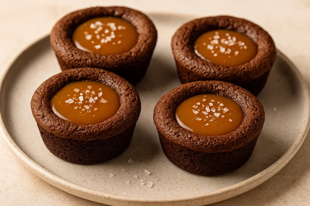 Salted Caramel Brownie Cups