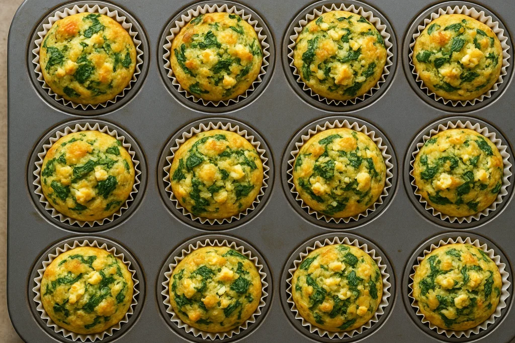 Savory Spinach & Feta Breakfast Muffins