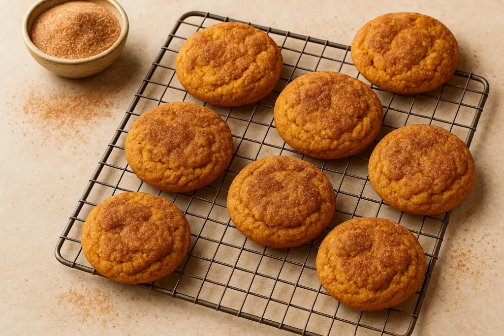 Soft & Chewy Pumpkin Snickerdoodle Cookies