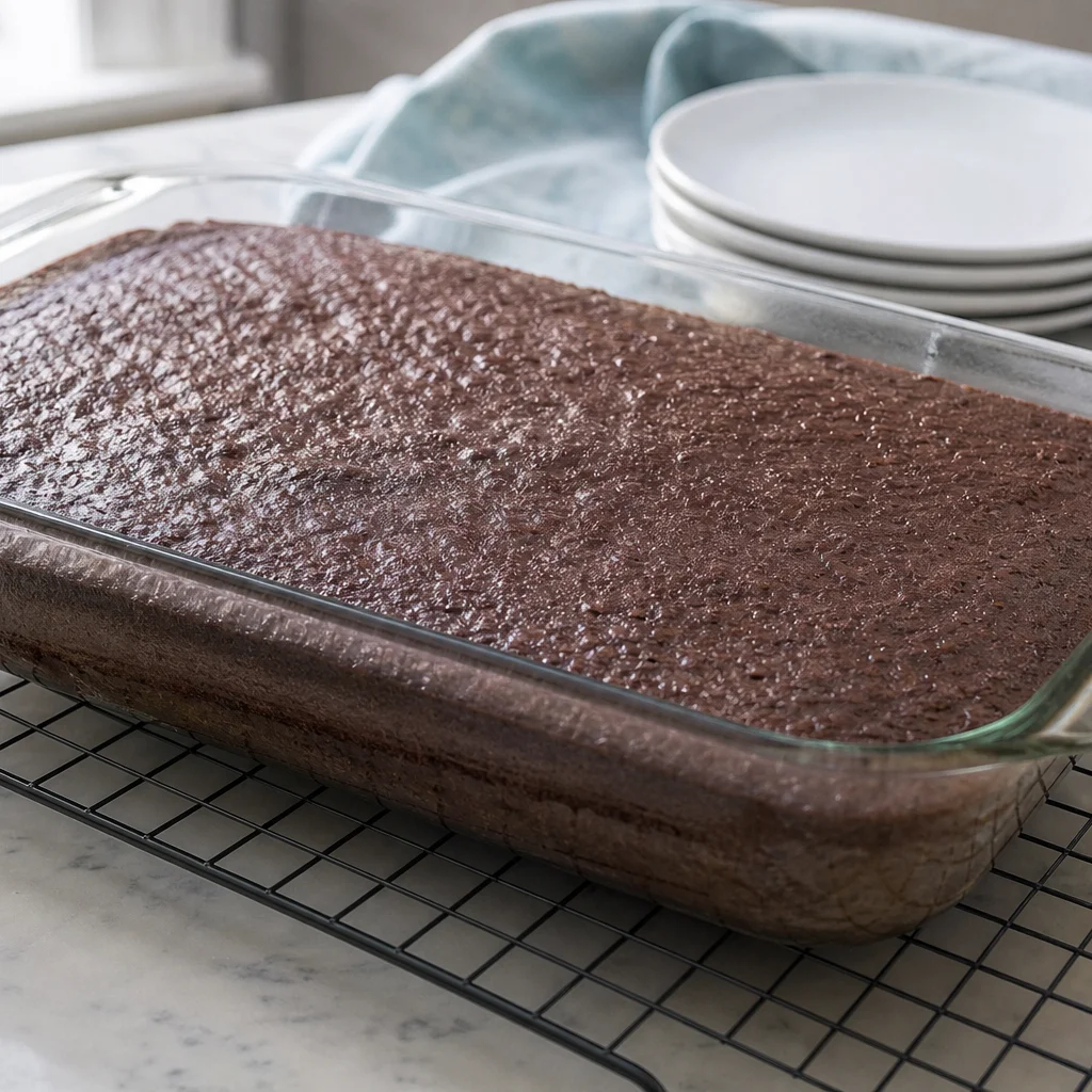 Step 6 cooling the baked cake completely on a wire rack