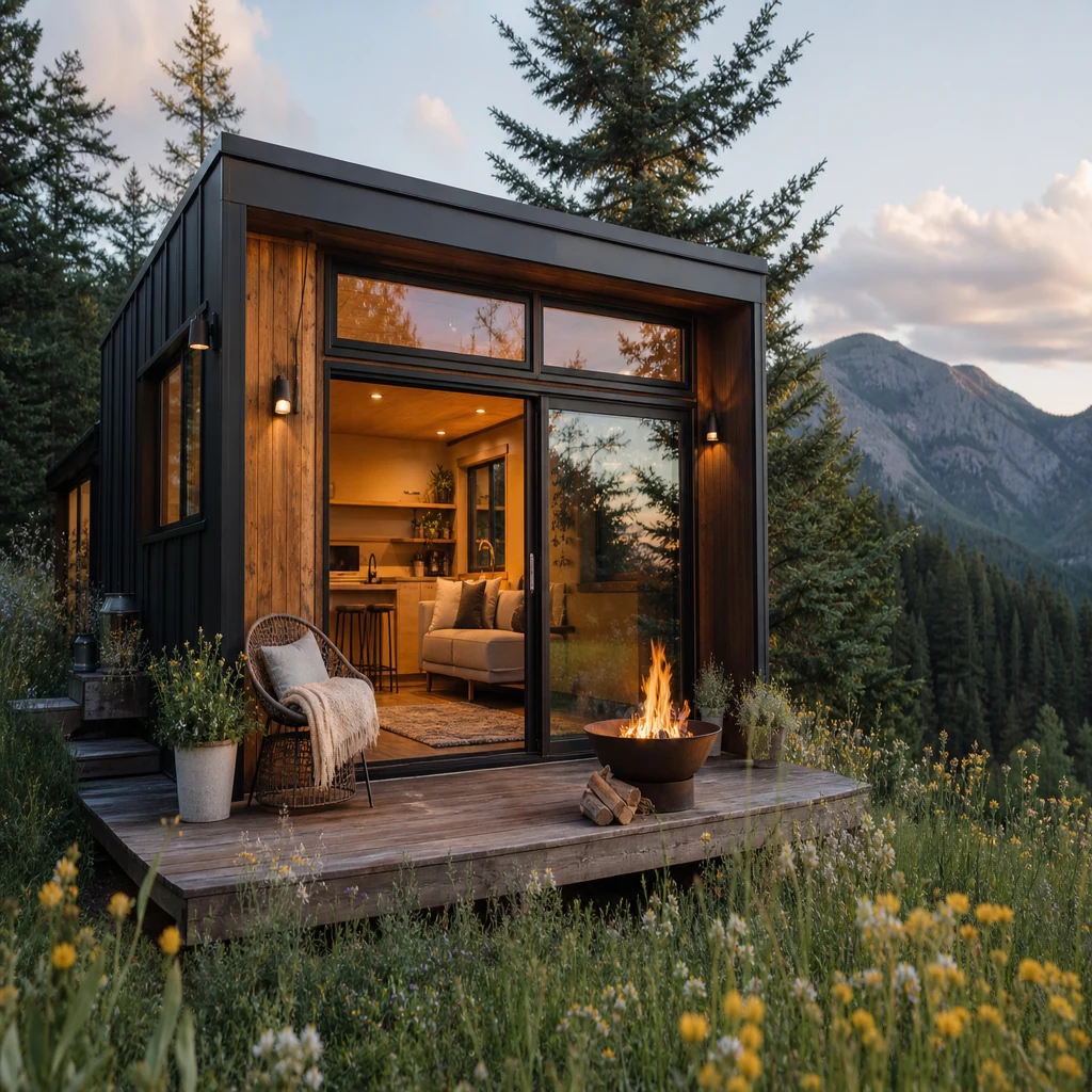 Tiny home retreat offering simple comforts for a remote weekend getaway