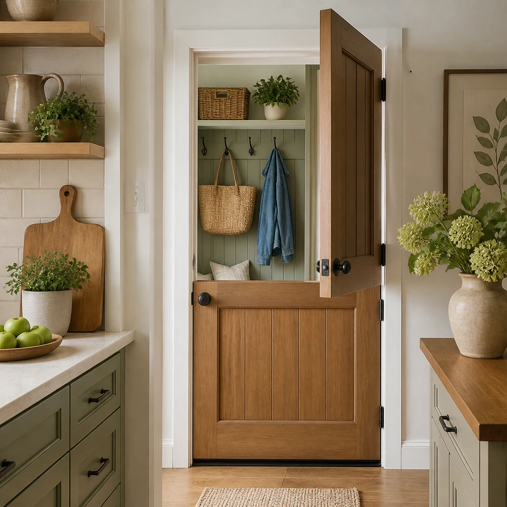 dutch door separating rooms while keeping visibility and airflow