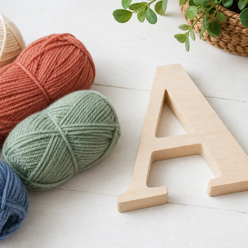 Selecting yarn colors for a yarn-wrapped wooden letter DIY project