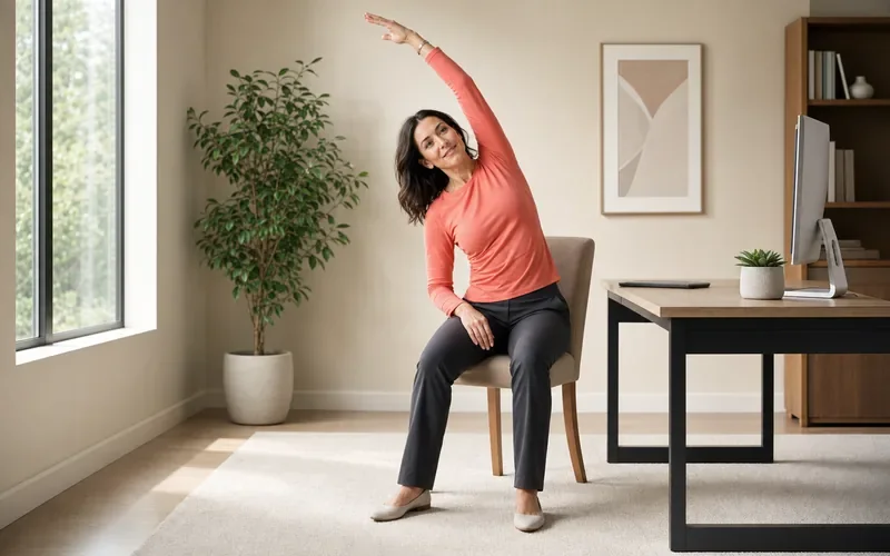5-Minute Seated Side Bend Stretches for Office Workers