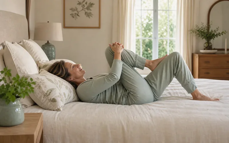10-Minute Morning Bed Yoga for Tight Hip Flexors