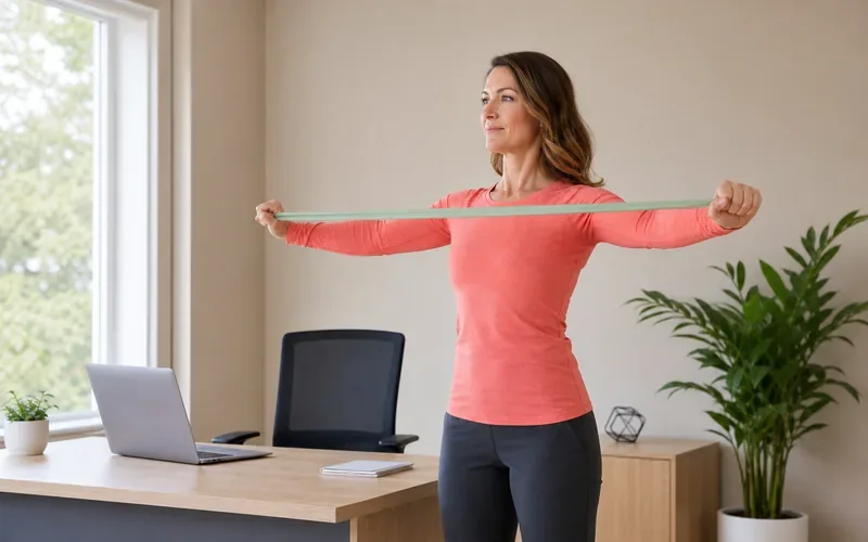5-Minute Desk Posture Reset with a Resistance Band