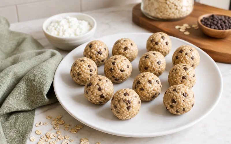Cottage cheese chocolate chip balls