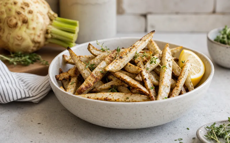 Low-carb air fryer celery root fries
