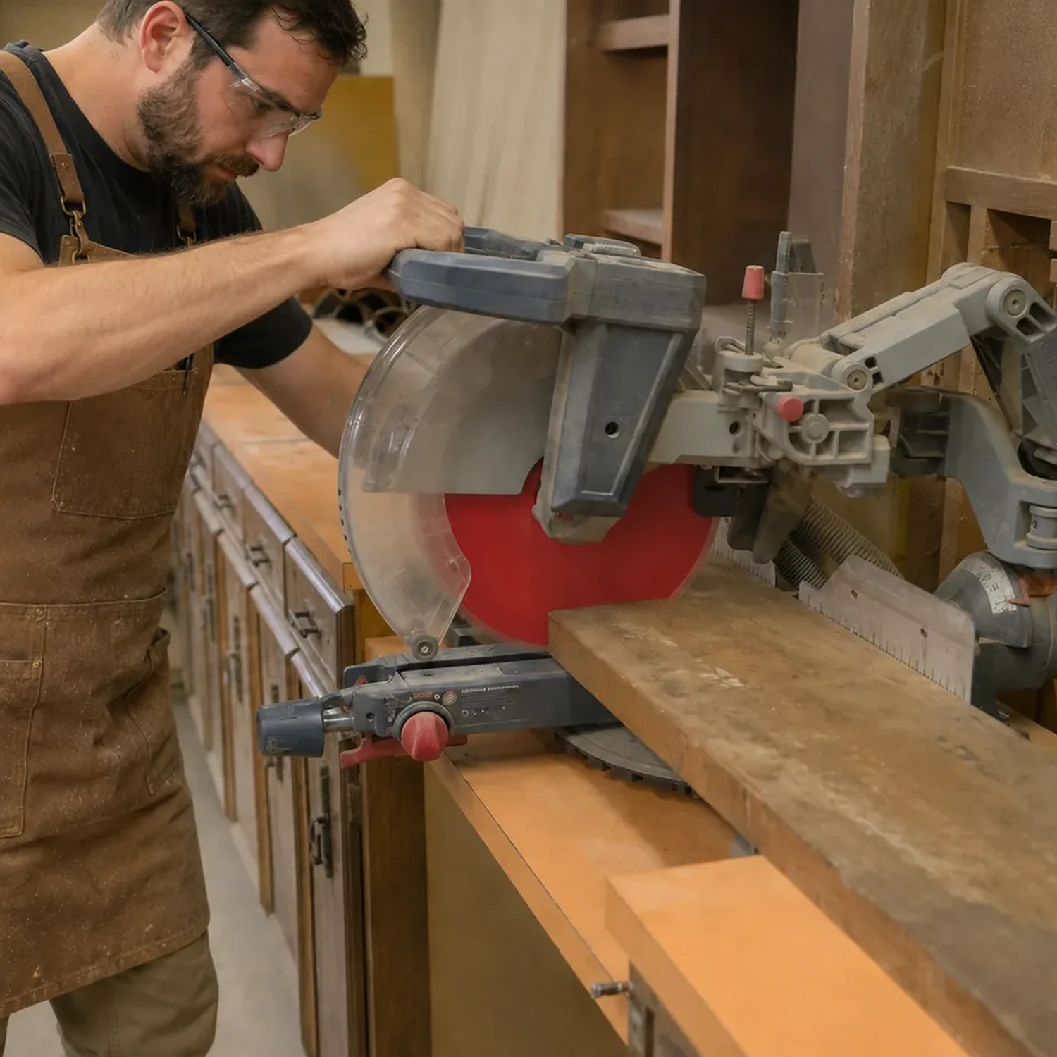 Crosscutting pine lumber for a rustic platform bed