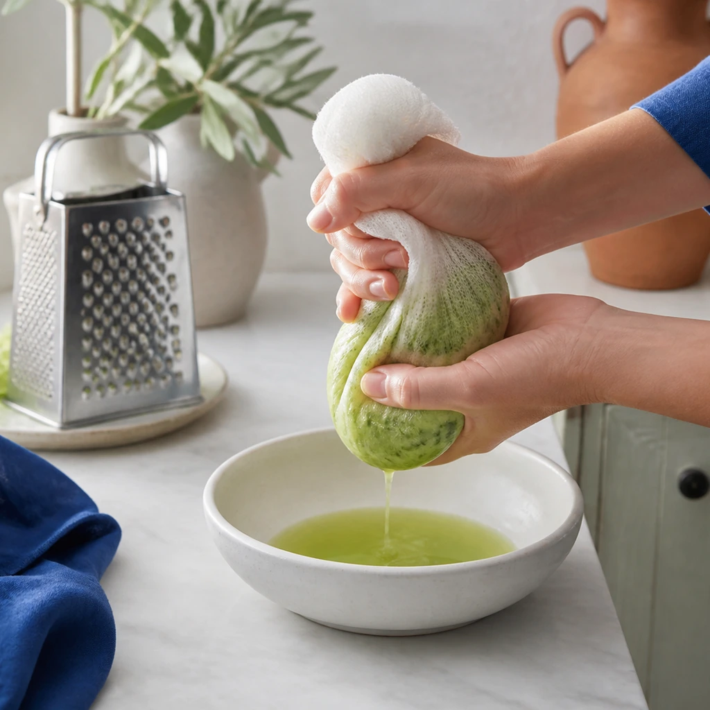 Squeeze grated cucumber thoroughly so the finished sauce stays thick.