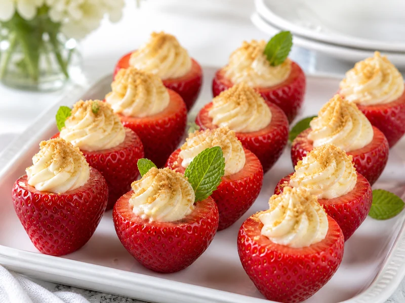 Cheesecake Stuffed Strawberries