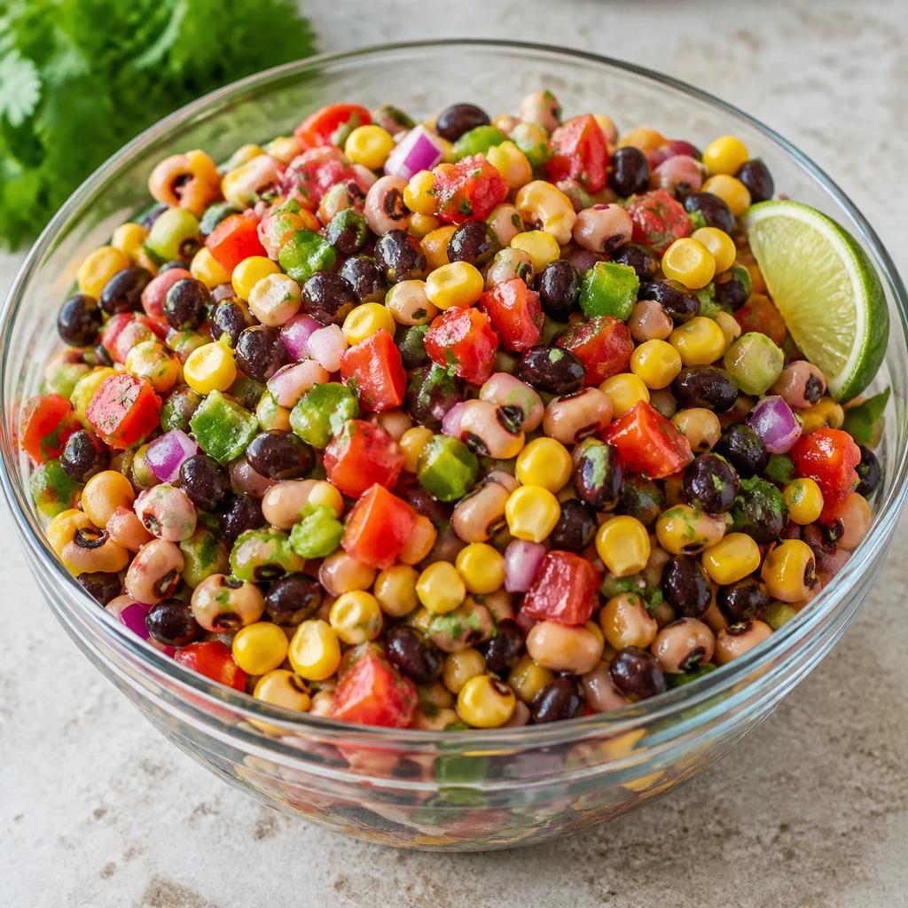 Fresh ingredients for easy cowboy caviar