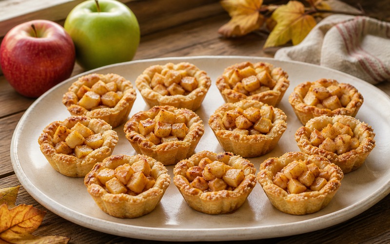 Easy apple pie bites with golden crust and cinnamon apple filling