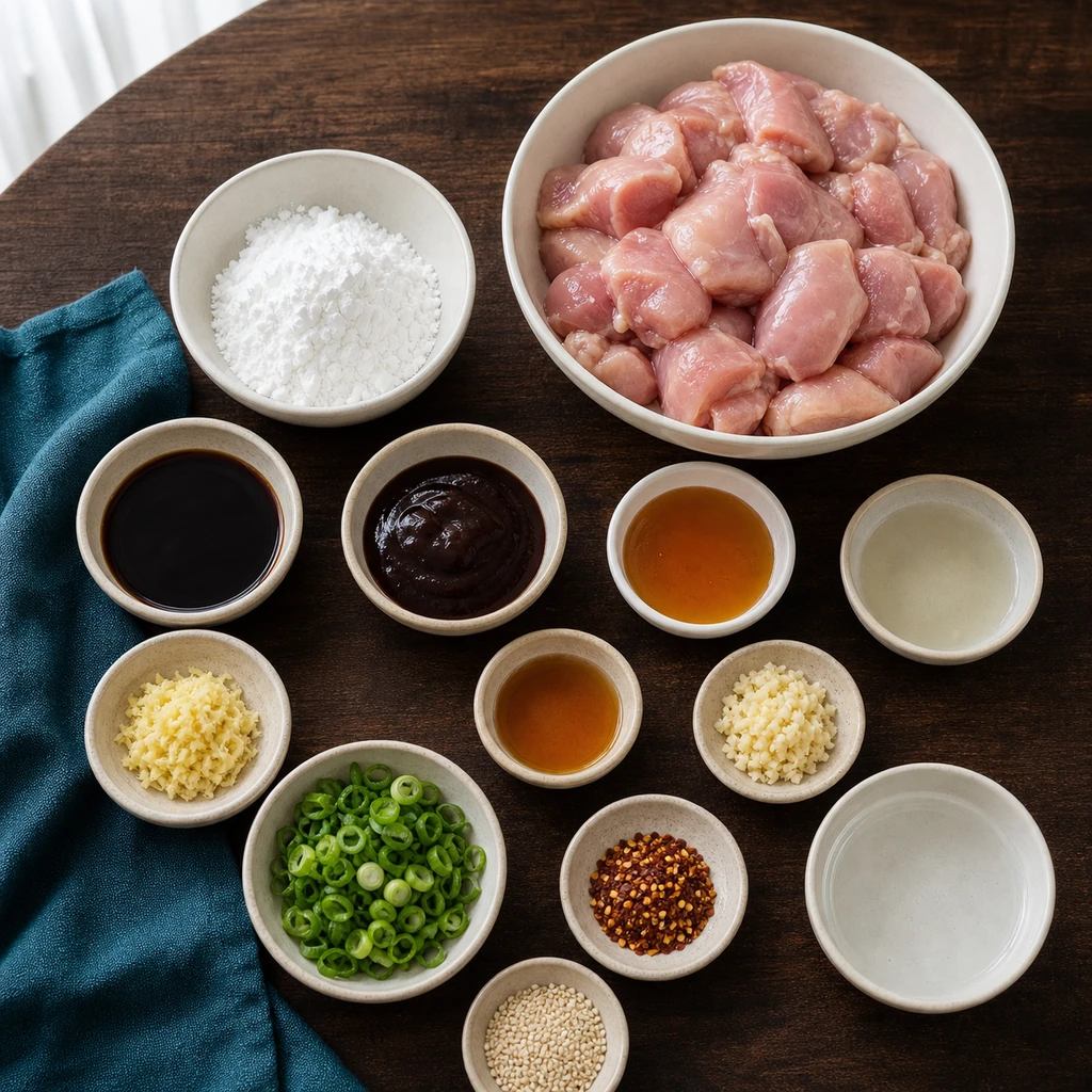 Ingredients for Slow Cooker General Tso's Chicken