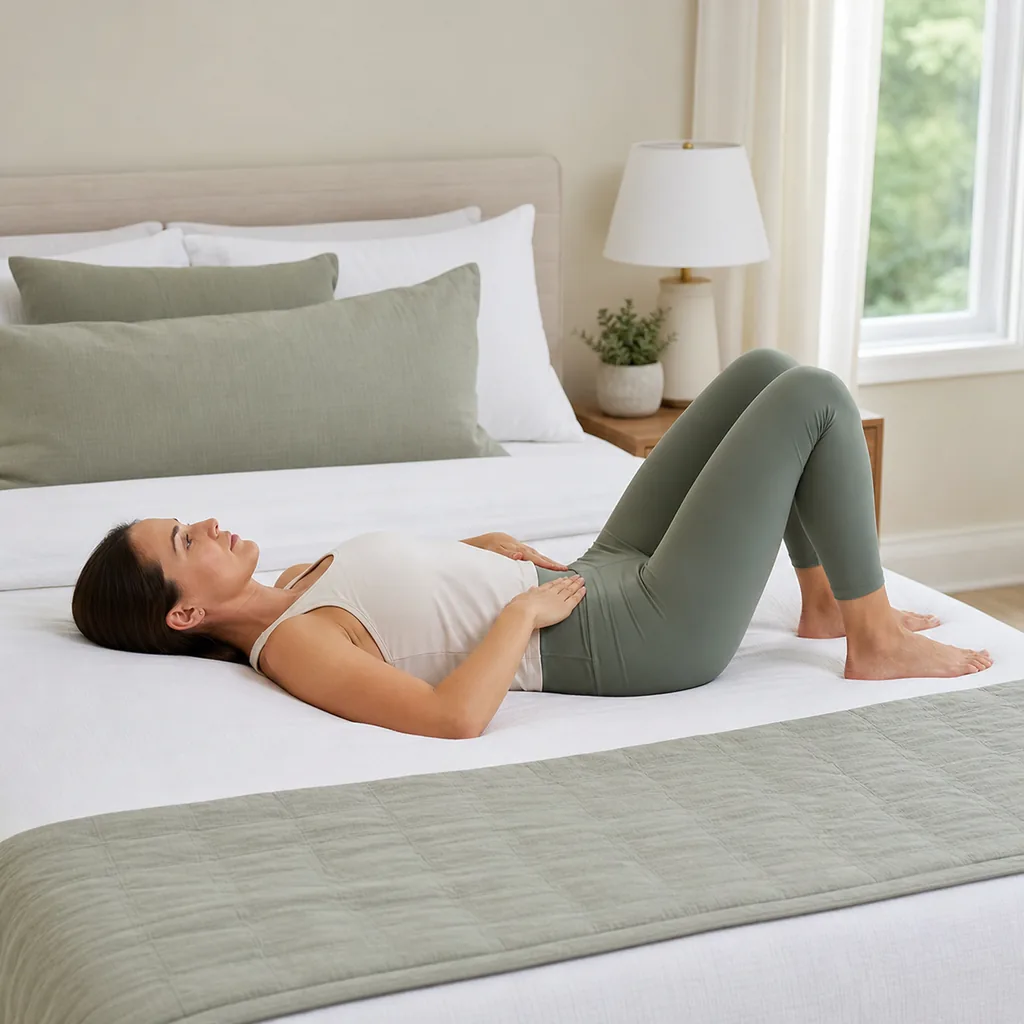 Small comfortable pelvic rock on a firm bed