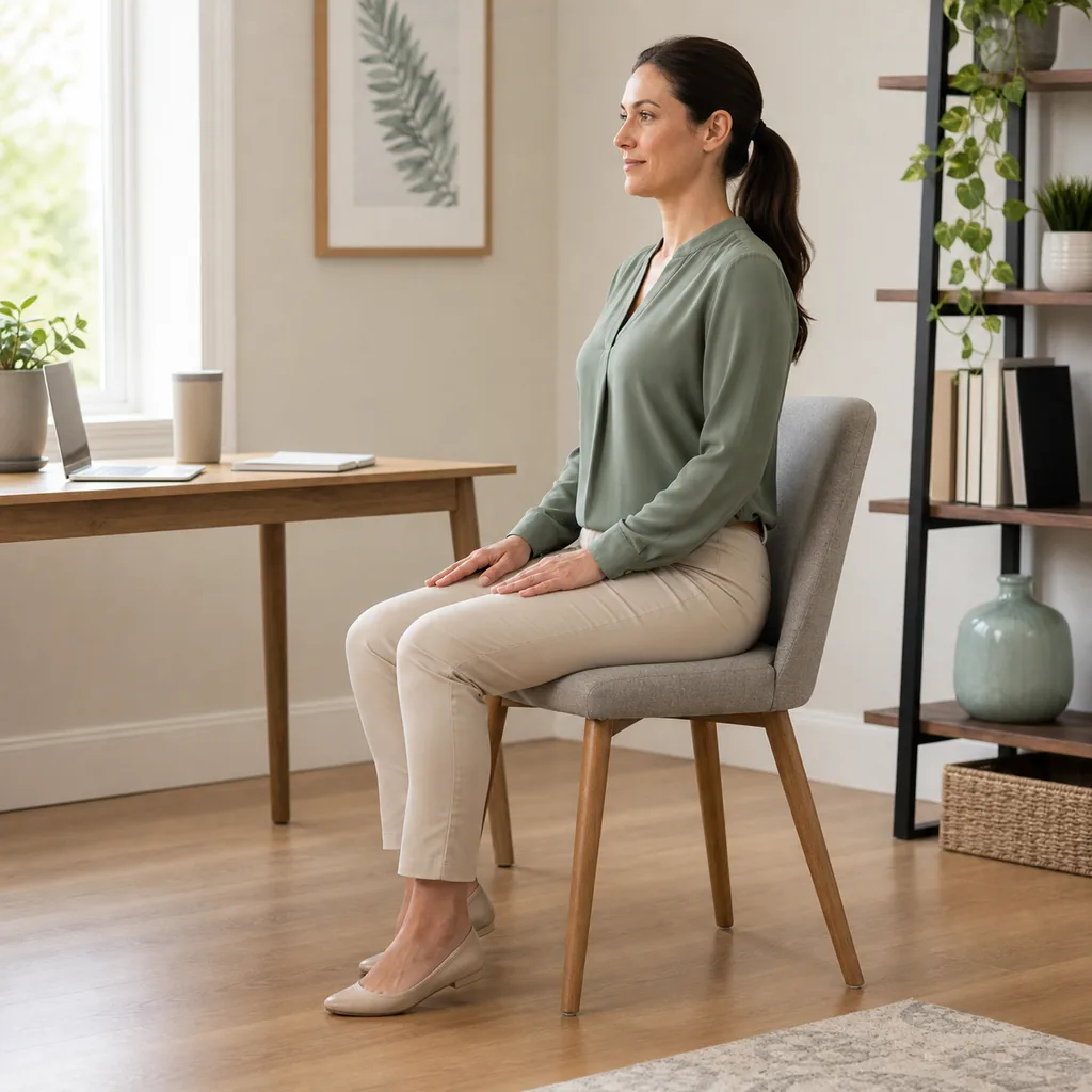 Controlled seated heel peel with toes grounded