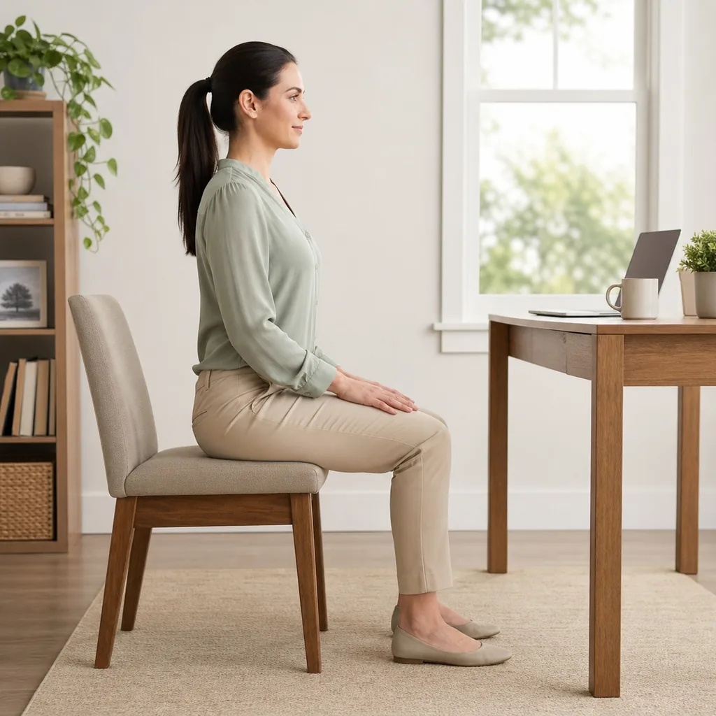 Stable seated setup for a hip-flexor reset
