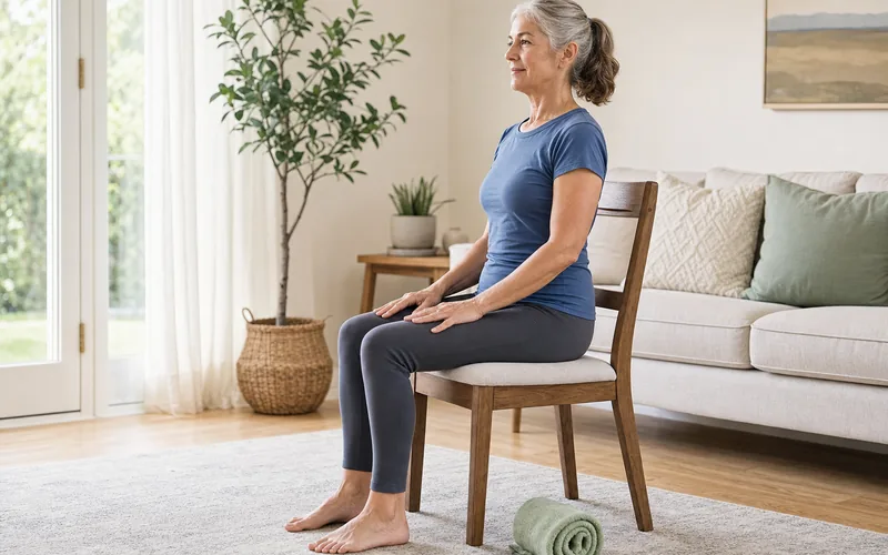Seated thoracic extension exercises for seniors