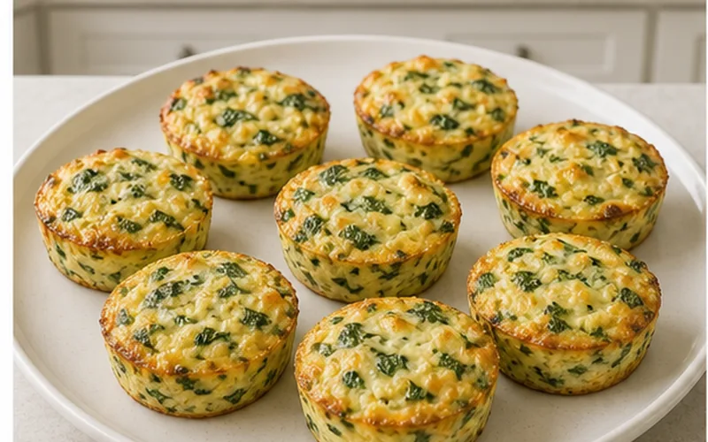 Savory spinach baked ricotta cups
