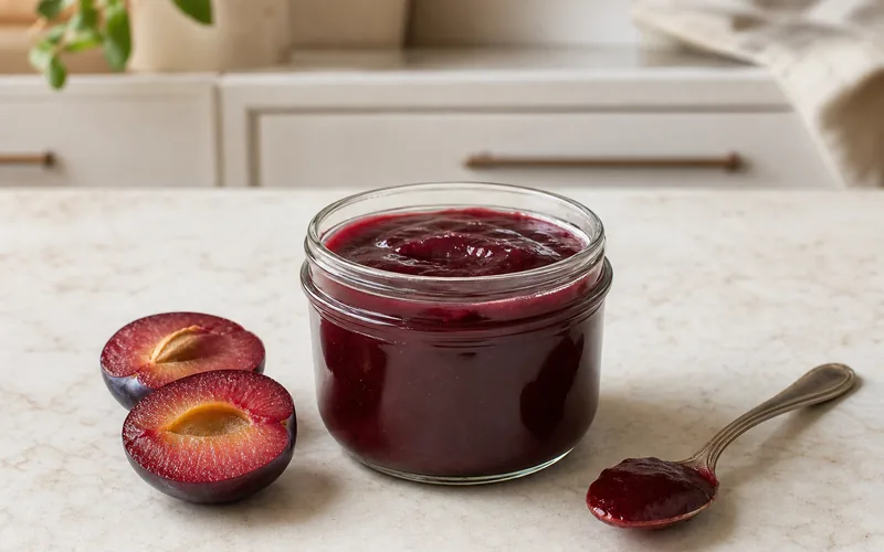 Slow cooker no-added-sugar plum butter