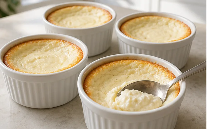 Vanilla bean baked ricotta dessert