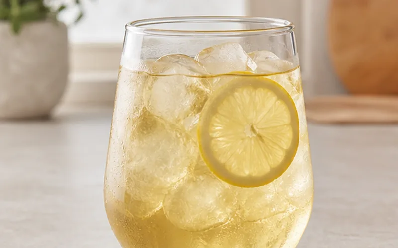 Cold-brew chamomile lavender iced tea