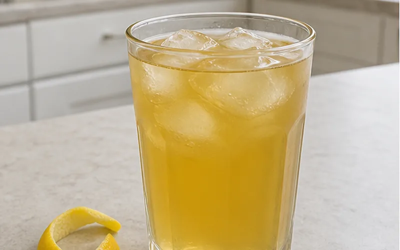 Unsweetened cold-brew lemongrass ginger tea