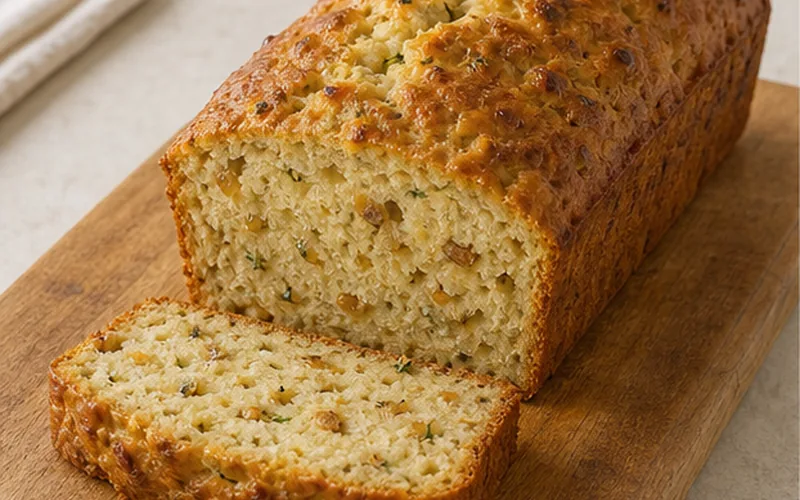 Savory caramelized onion and thyme quick bread