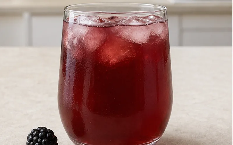 Unsweetened cold-brew blackberry sage iced tea