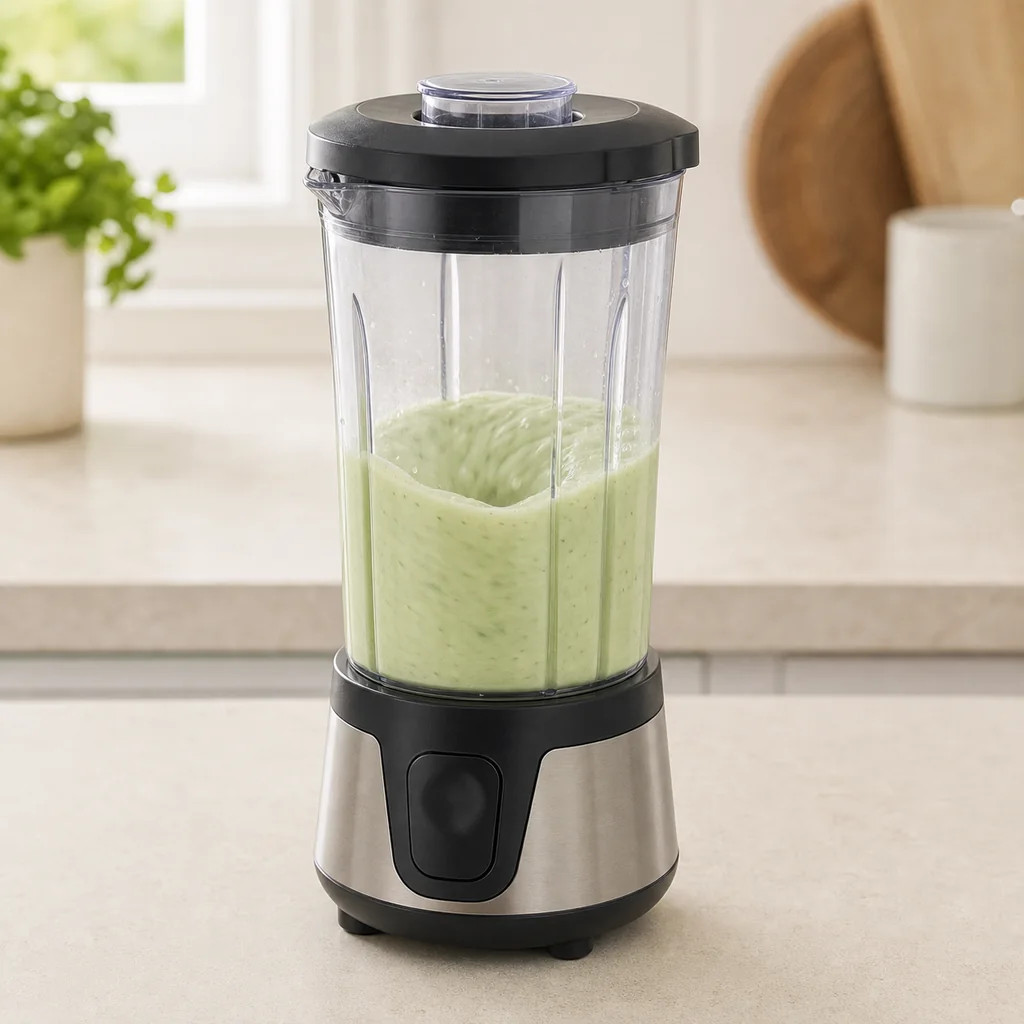 Greek yogurt basil dressing blending until smooth