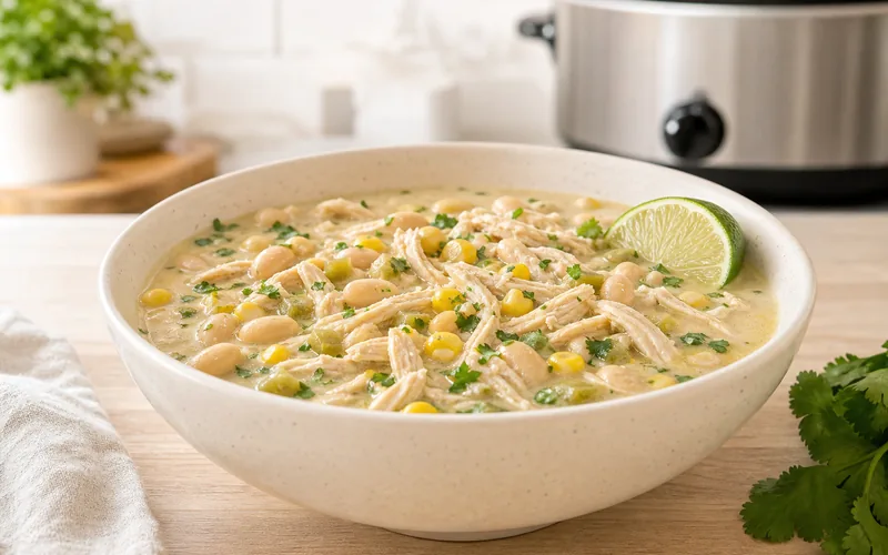 Slow cooker white chicken chili
